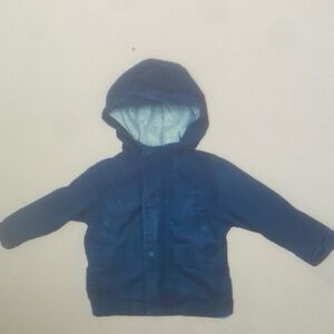 Navy Blue Hooded Jacket